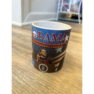 President Barack Obama Coffee Mug Flag 44th Facts NEW